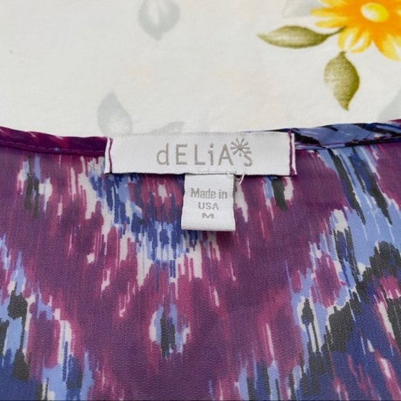 Delia's Size M Purple Lightweight Blouse - Picture 4 of 7